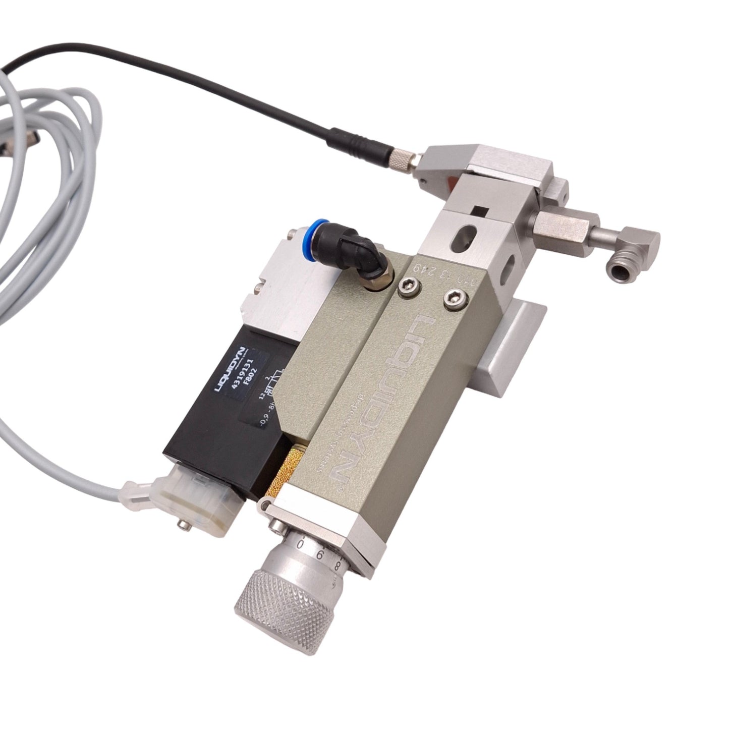 Used Nordson 7825002 Liquidyn P-Dot Pneumatic Fluid Dispensing Valve, 24VDC
