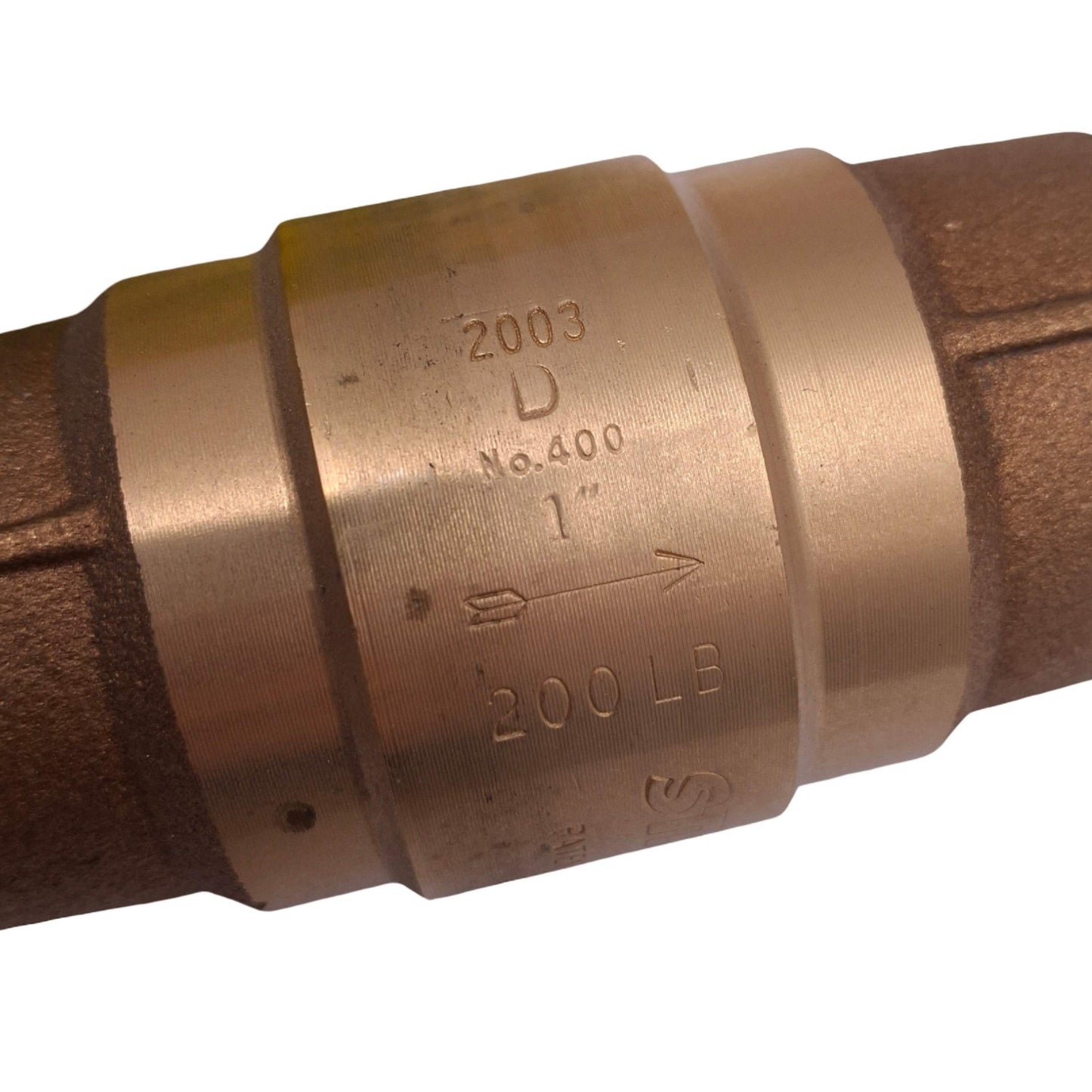 New Strataflo 400-100 Bronze Check Valve w/ Poppet, 1in, 400psi Max, 12gpm Flow