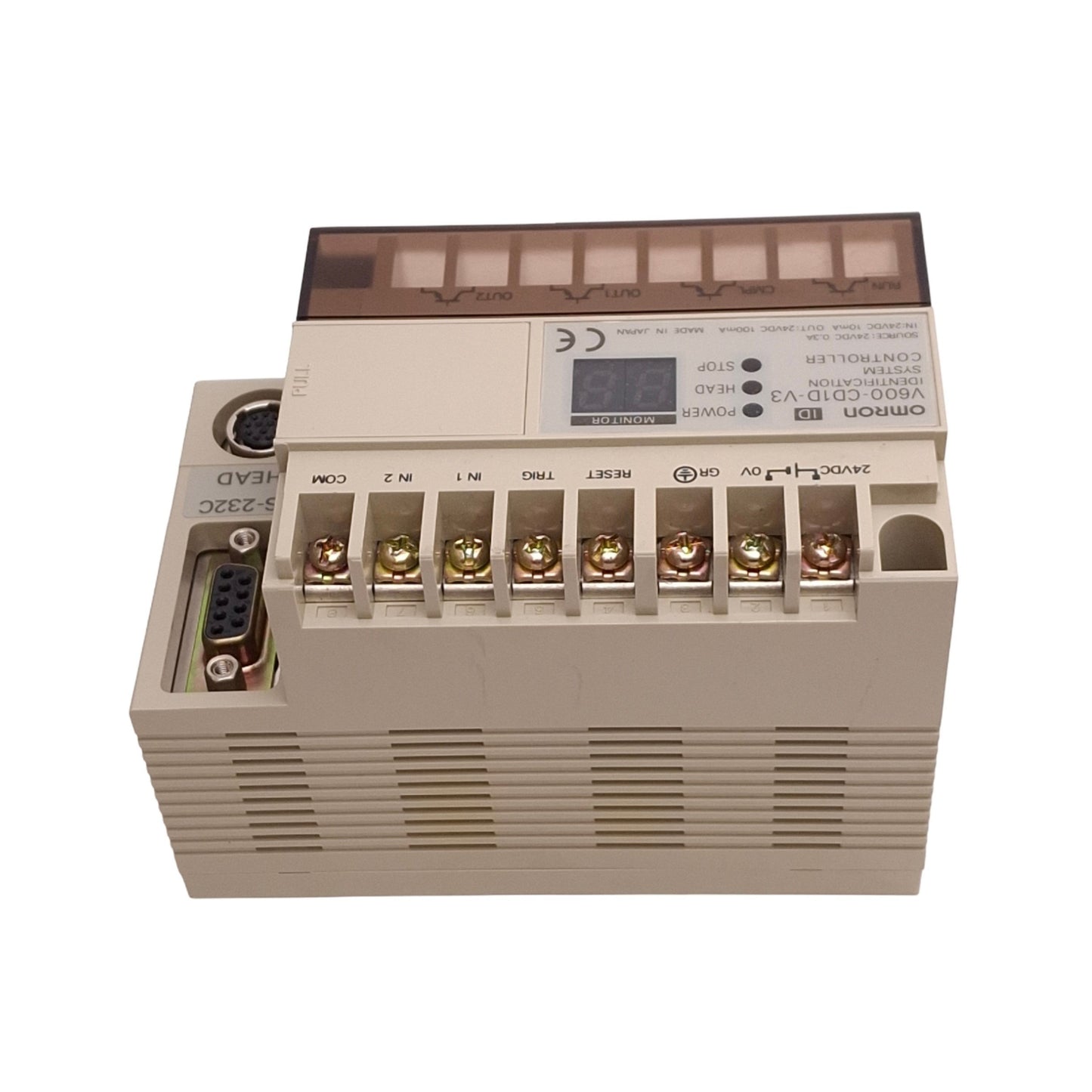 Used Omron V600-CD1D-V3 Identification System Controller for RFID, RS-232C, 24VDC