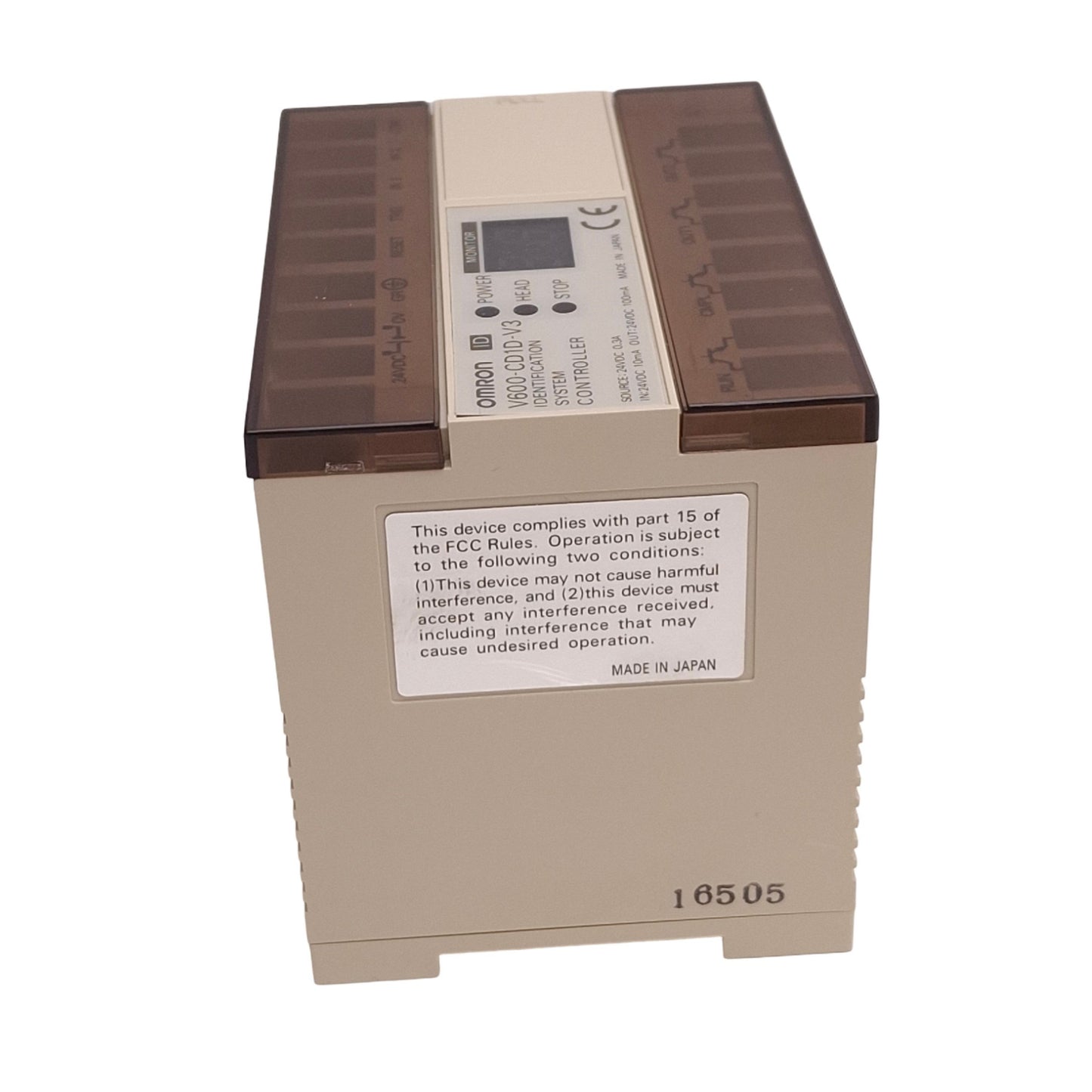 Used Omron V600-CD1D-V3 Identification System Controller for RFID, RS-232C, 24VDC