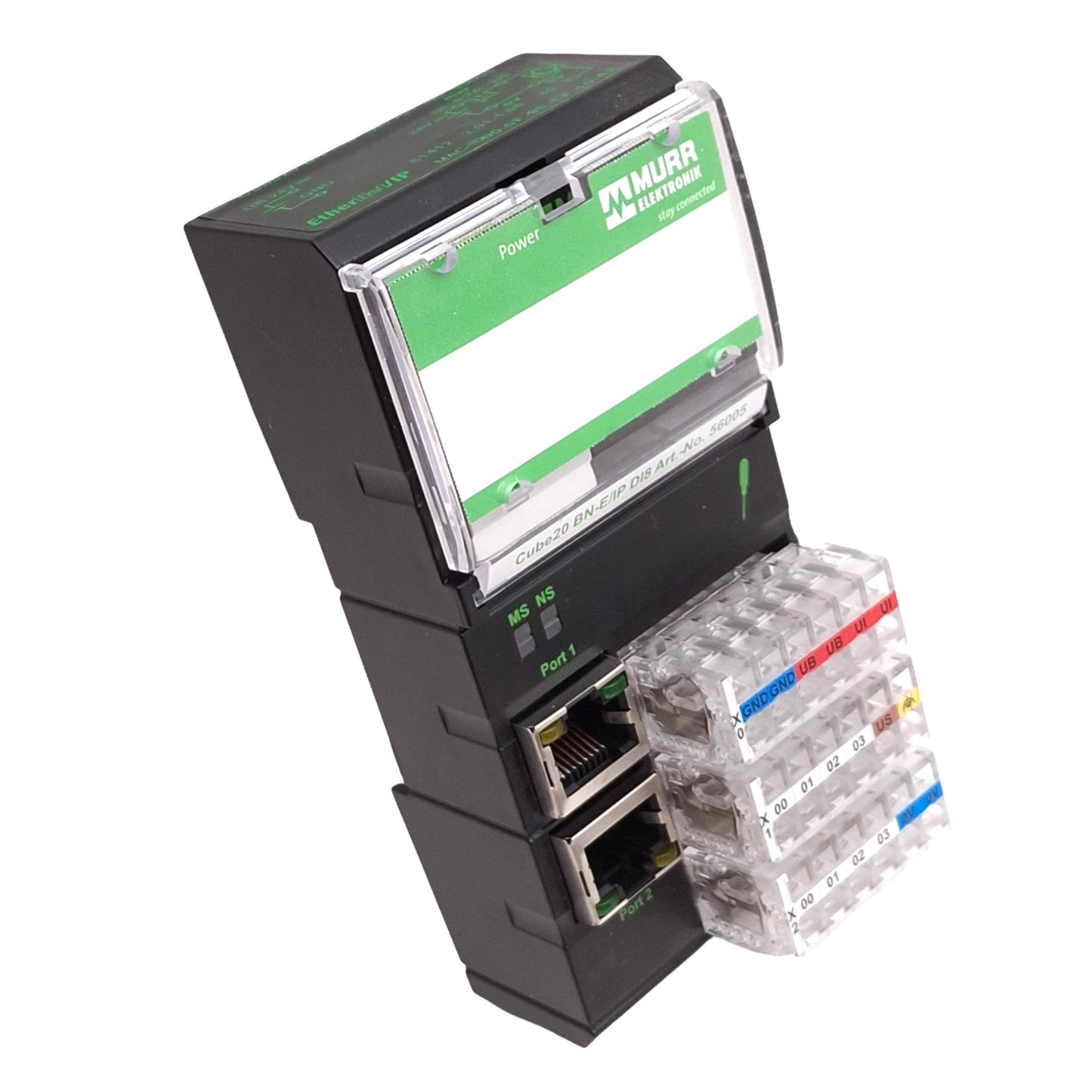 Used Murrelektronik 56005 Cube20 BN-E/IP DI8 Bus Node, Ethernet-IP, 8-Input, 24VDC
