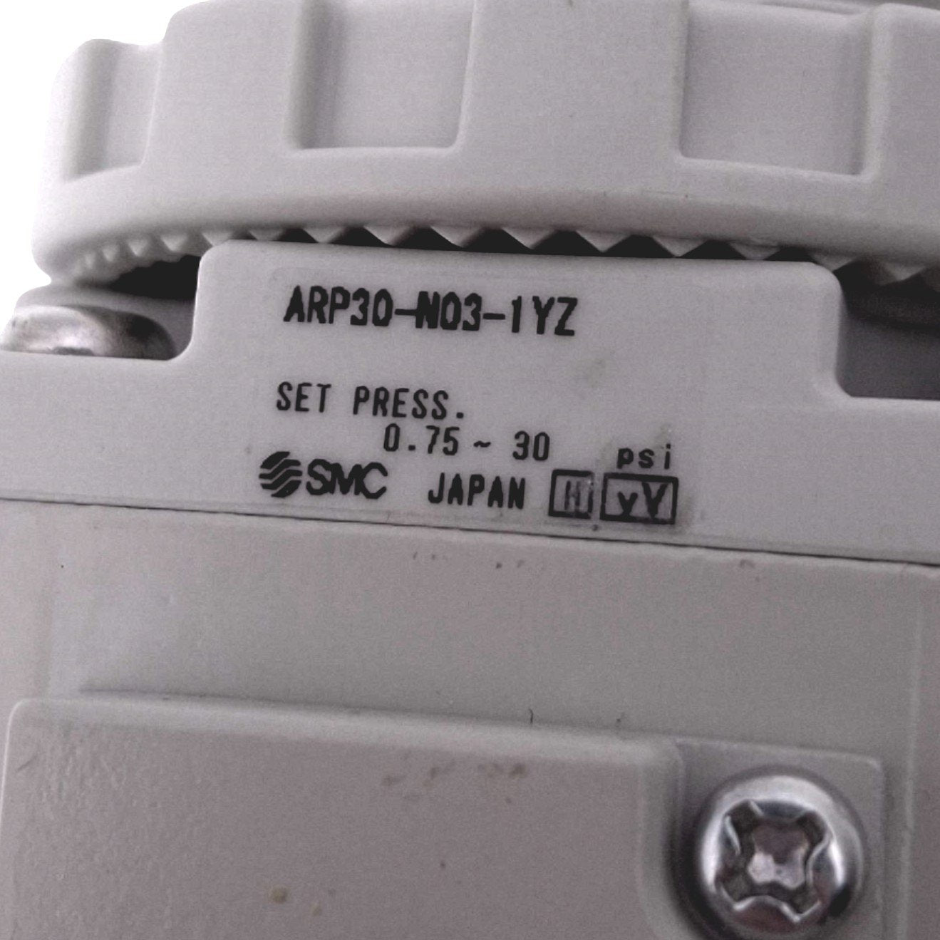 Used SMC ARP30-N03-1YZ Precision Regulator, 0.75-30psi Set, 100psi Max, 3/8in NPT