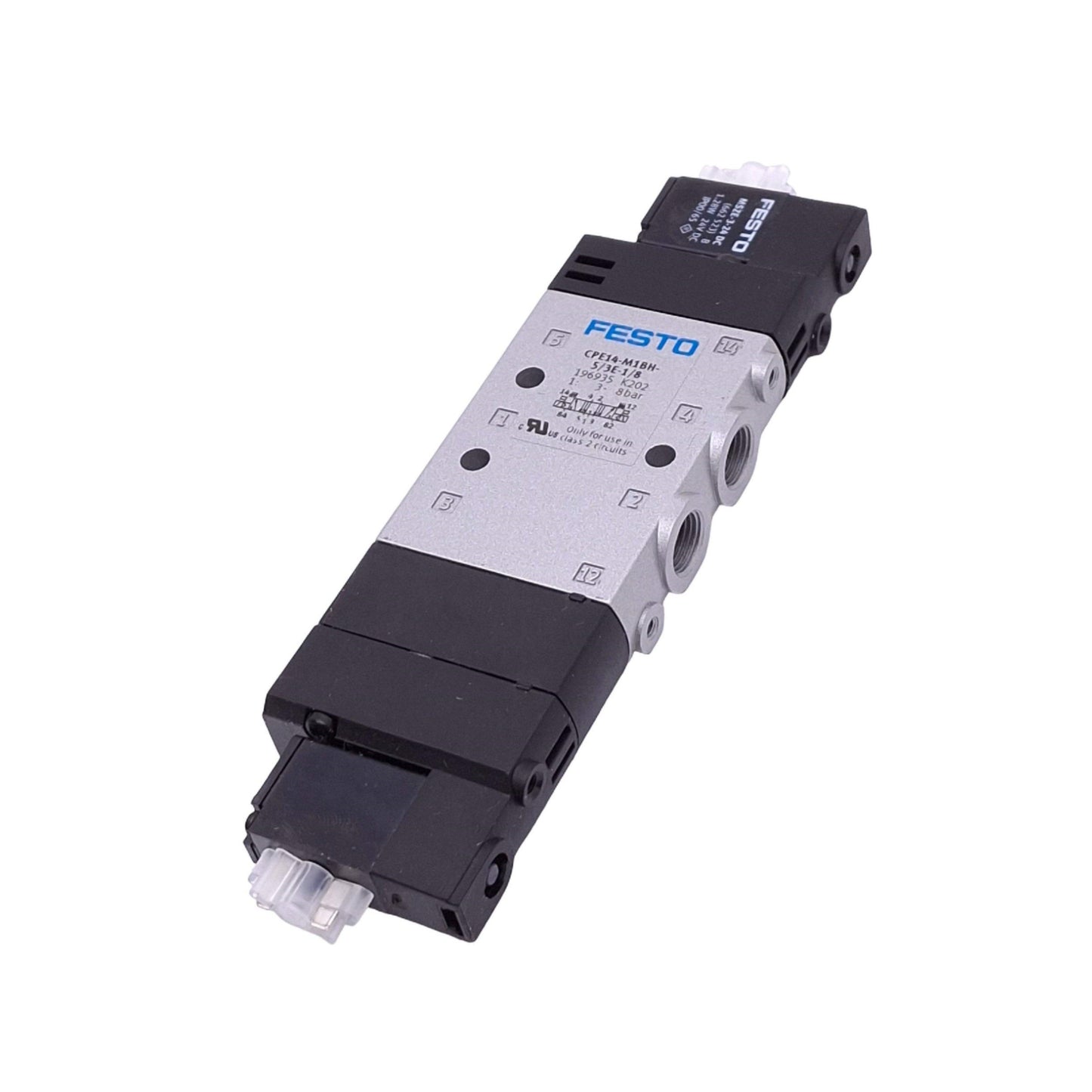 New Festo CPE14-M1BH-5/3E-1/8 Solenoid Valve, 5/3-Way, 3-8bar, G1/8, 24VDC Coil
