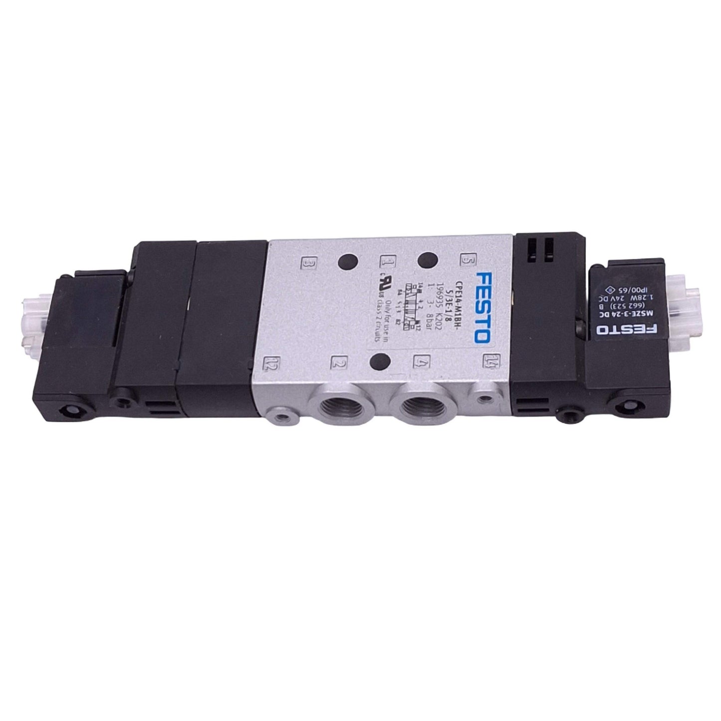 New Festo CPE14-M1BH-5/3E-1/8 Solenoid Valve, 5/3-Way, 3-8bar, G1/8, 24VDC Coil
