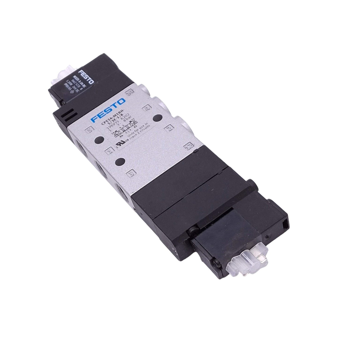 New Festo CPE14-M1BH-5/3E-1/8 Solenoid Valve, 5/3-Way, 3-8bar, G1/8, 24VDC Coil