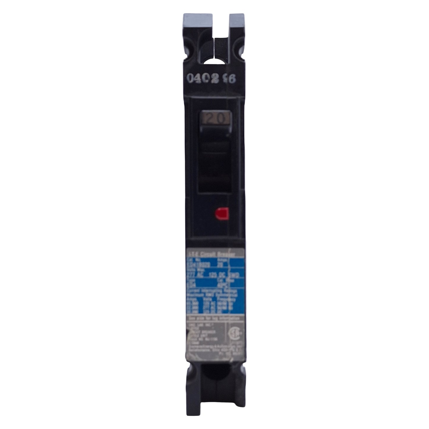 Used Siemens ED41B020 Circuit Breaker 1-Pole, 20A, 120/277VAC 125VDC, Bolt-On