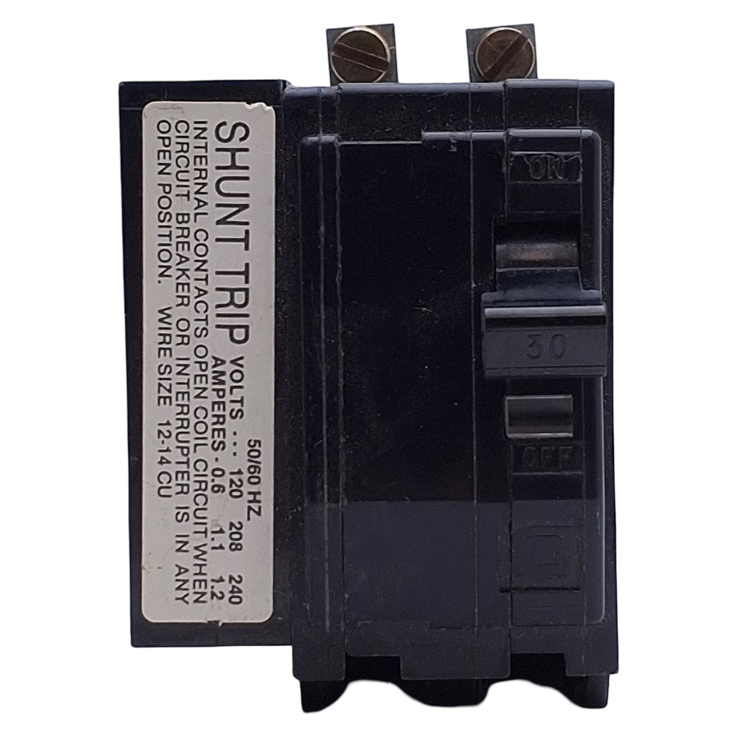 Used Square D QOB2301021 Miniature Circuit Breaker 2-Pole, 30A, 120/240VAC, 10kA