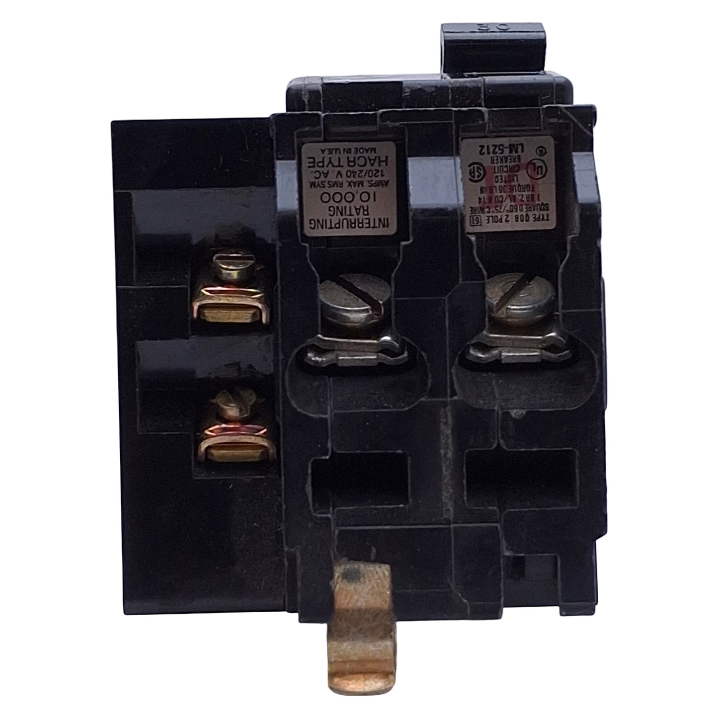 Used Square D QOB2301021 Miniature Circuit Breaker 2-Pole, 30A, 120/240VAC, 10kA
