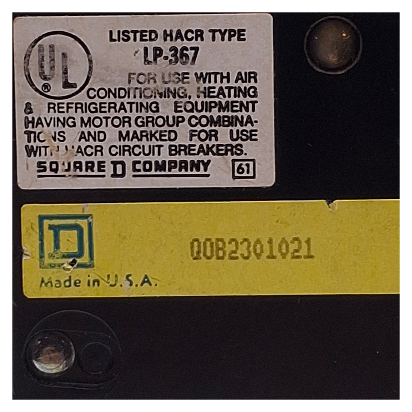 Used Square D QOB2301021 Miniature Circuit Breaker 2-Pole, 30A, 120/240VAC, 10kA