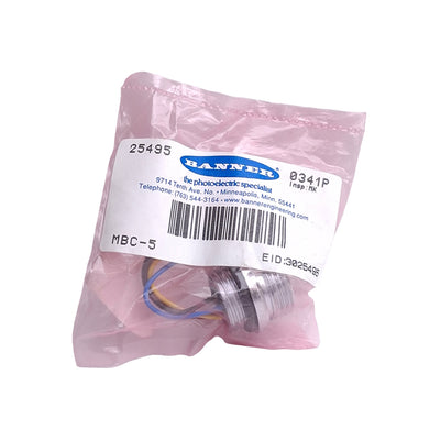 Used Banner Engineering MBC-5 Mini Style QD Receptacle, 7/8-16 Mini 5-Pin Male