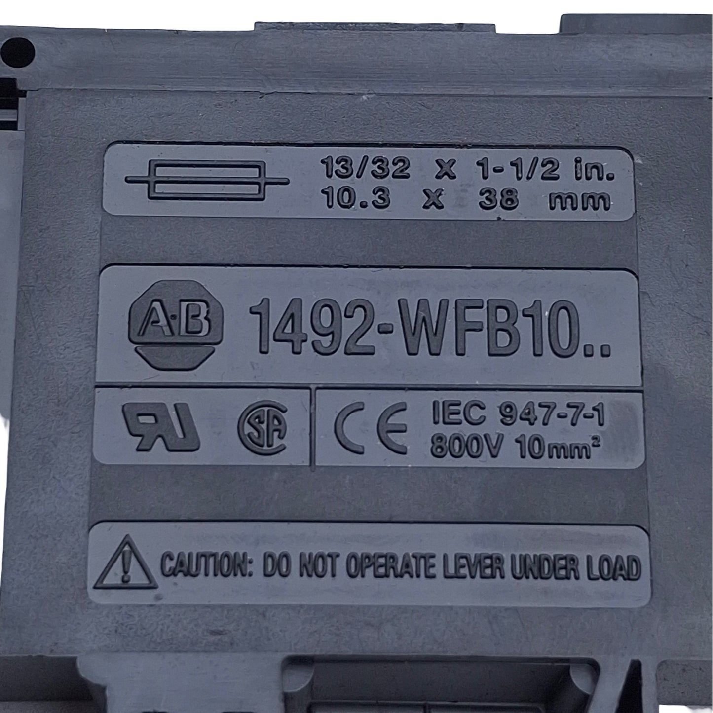 Used Lot of 5 Allen Bradley 1492-WFB10 Fusible Terminal Block 30A, 800VACDC, DIN Rail