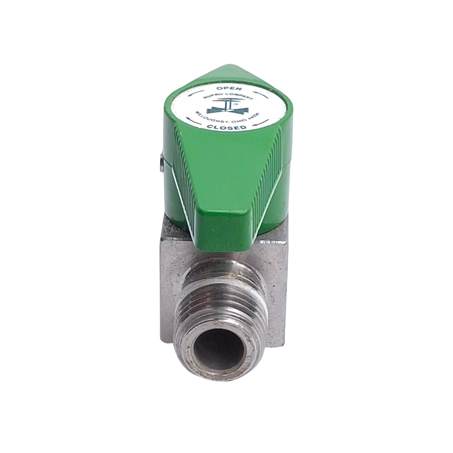 Used NuPro SS-4P4T2 Stainless Steel Instrument Valve, 1/4in NPT Male, 3000psi Max