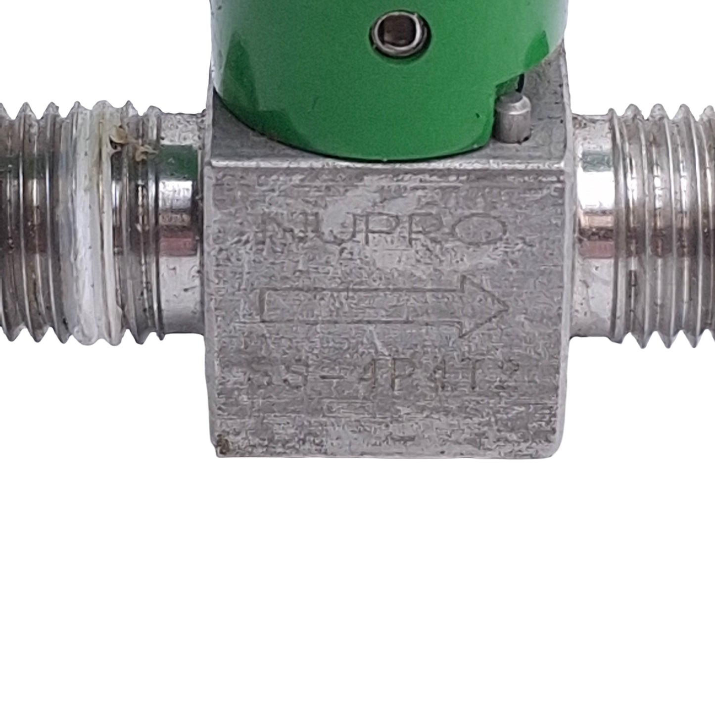 Used NuPro SS-4P4T2 Stainless Steel Instrument Valve, 1/4in NPT Male, 3000psi Max