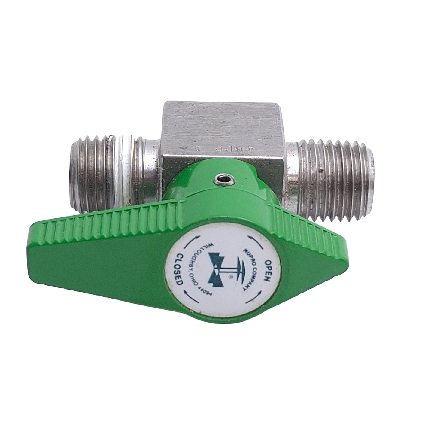 Used NuPro SS-4P4T2 Stainless Steel Instrument Valve, 1/4in NPT Male, 3000psi Max