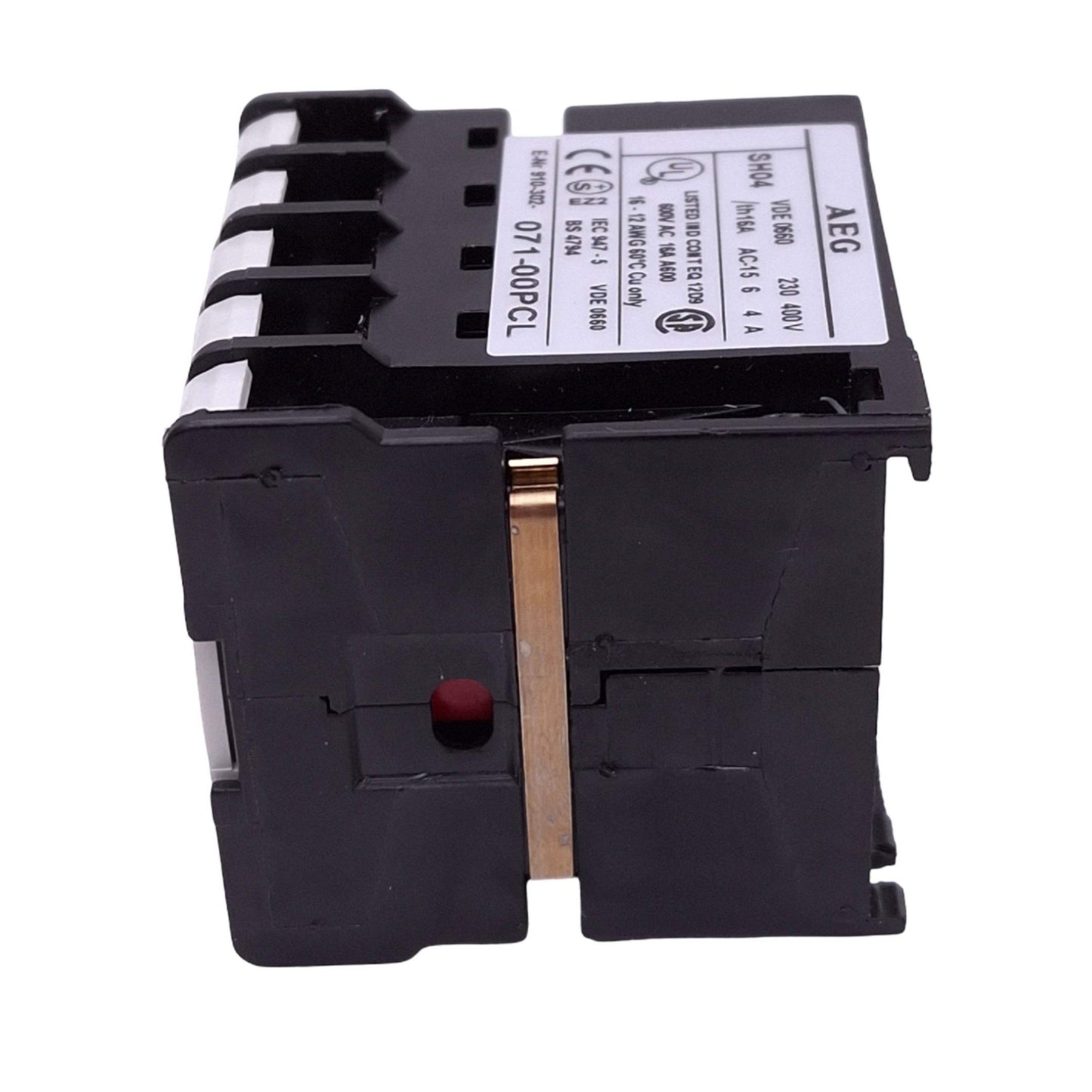 Used AEG 910-302-071-00PCL SH04-31Z-24VDC Auxiliary Contactor, 3NO 1NC, 24VDC Coil