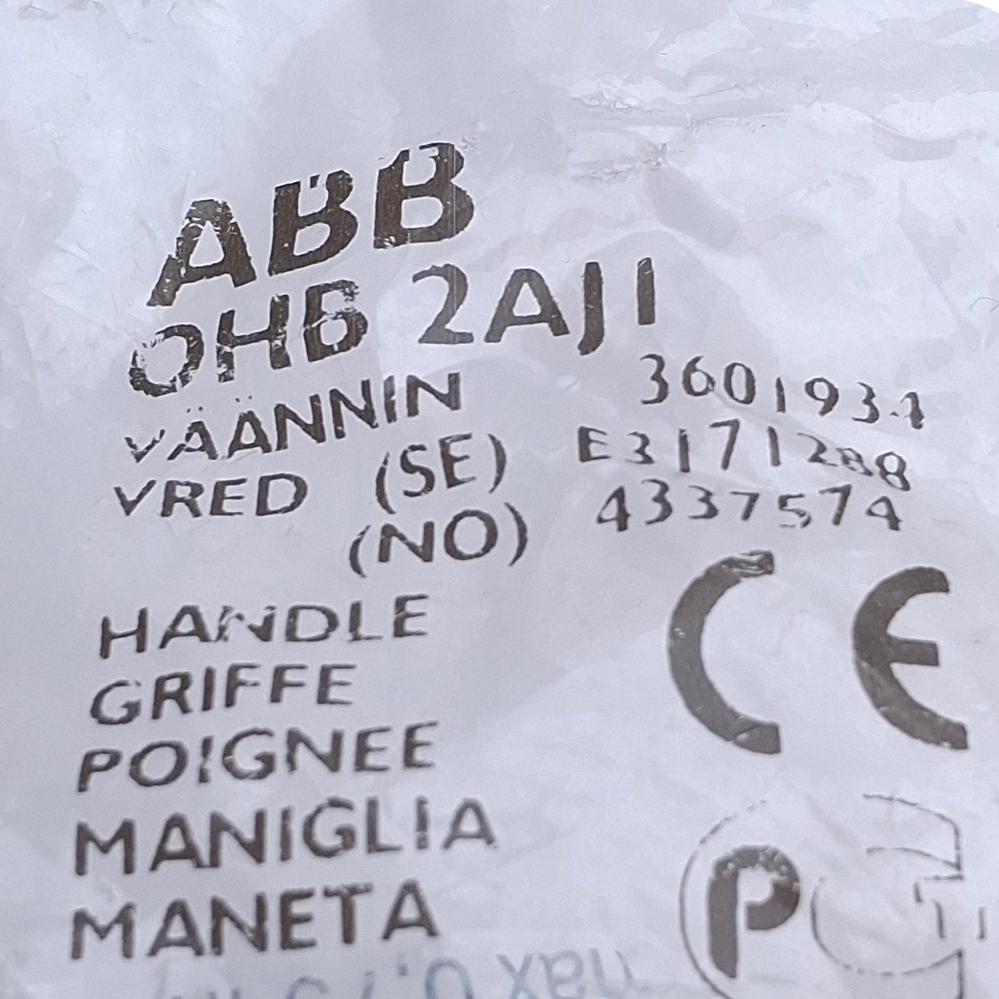 New ABB OHBS2AJ1 Padlockable Disconnect Switch Operator Handle Selector 65mm x 65mm