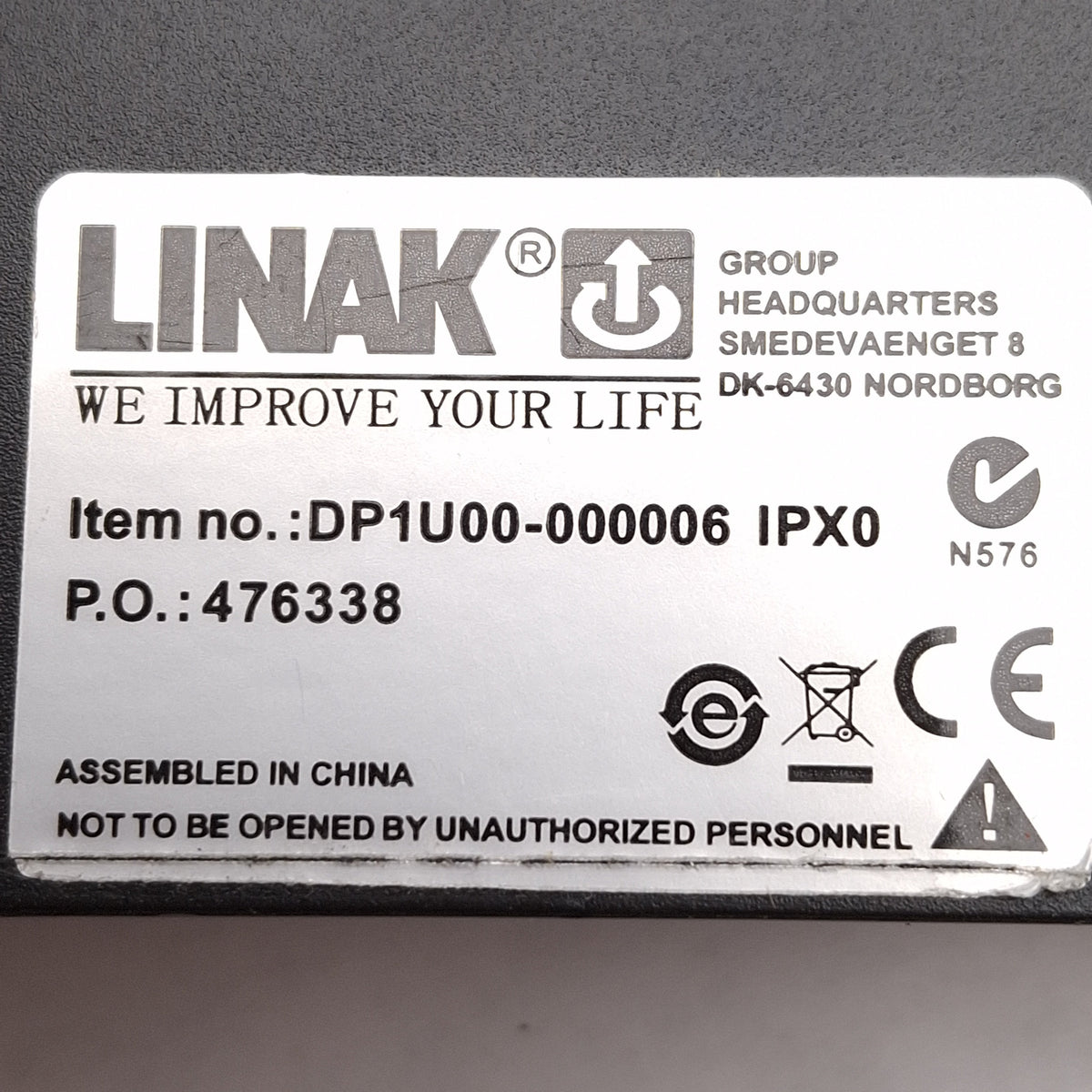 Used Linak DP1U00-000006 Control Panel Deskline Control Boxes Up/Down *Cable Jacket*