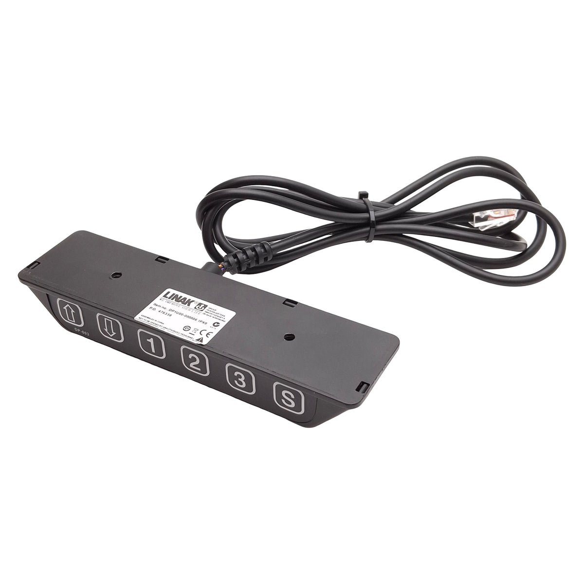 Used Linak DP1U00-000006 Control Panel Deskline Control Boxes Up/Down *Cable Jacket*