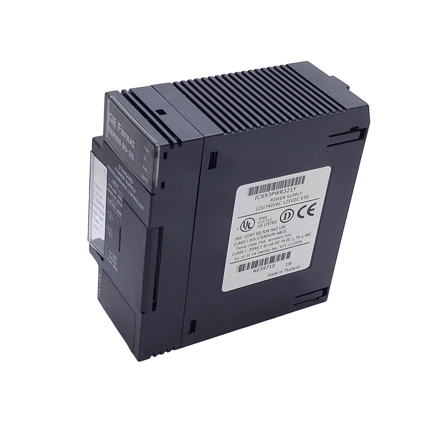 Used GE Fanuc IC693PWR321Y 90-30 Series PLC Power Supply 100-240VAC/125VDC Input