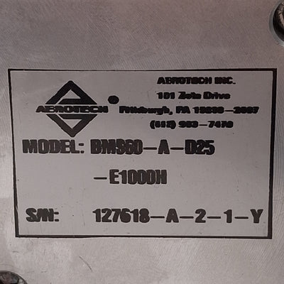Used Aerotech BMS60-A-D25-E1000H Servo Motor, 4000RPM, 1000ppr, NEMA 23 *Cut Cables*