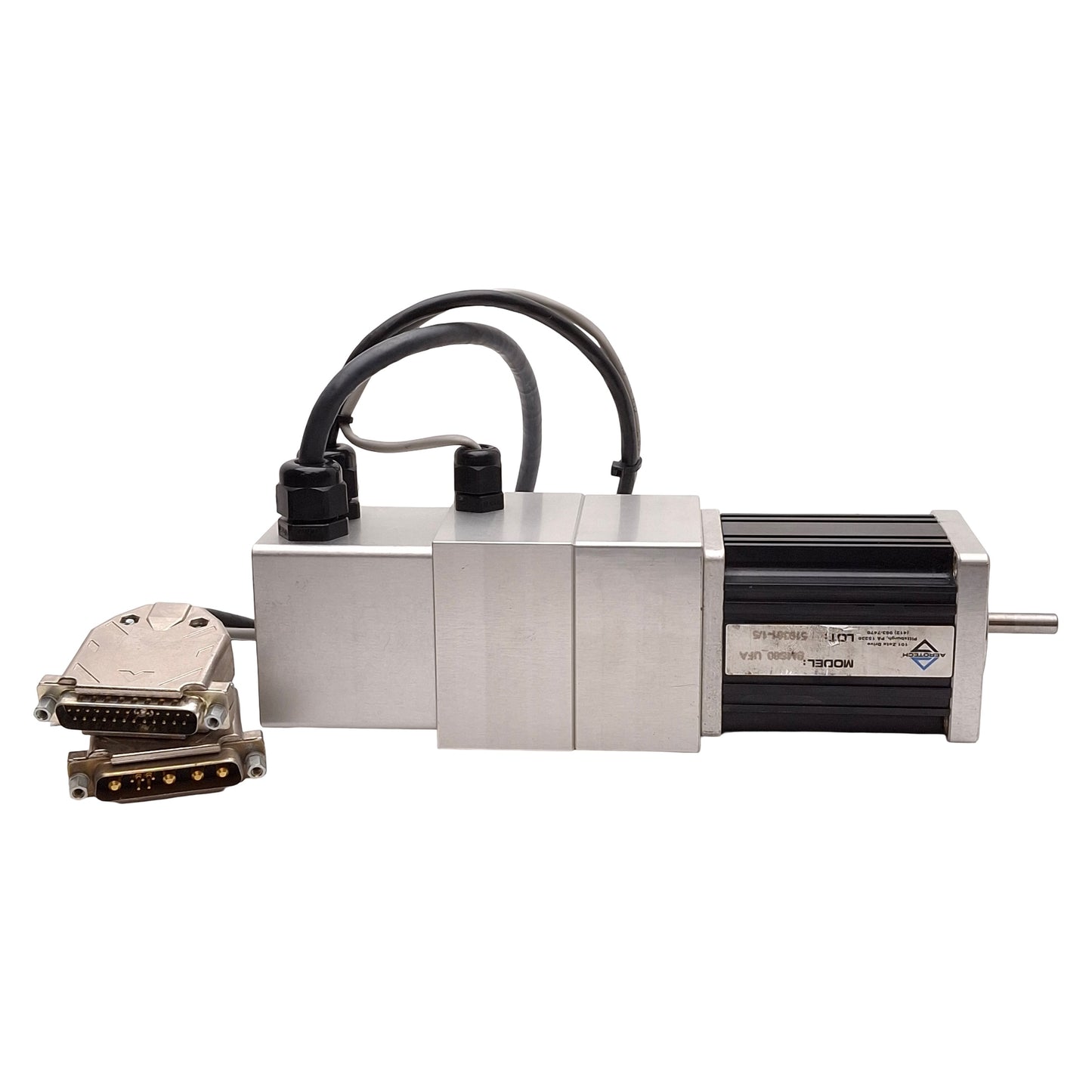 Used Aerotech BMS60-A-D25-E1000H-BK1 Servo Motor w/ Brake, 4000RPM, 1000ppr, NEMA23