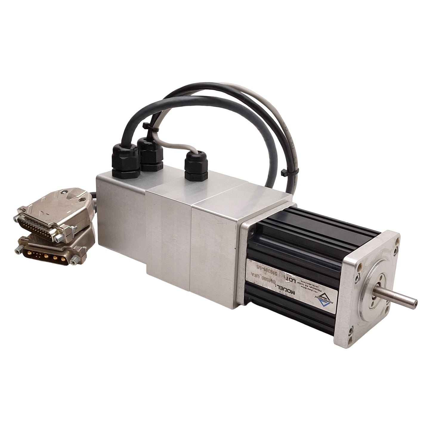 Used Aerotech BMS60-A-D25-E1000H-BK1 Servo Motor w/ Brake, 4000RPM, 1000ppr, NEMA23