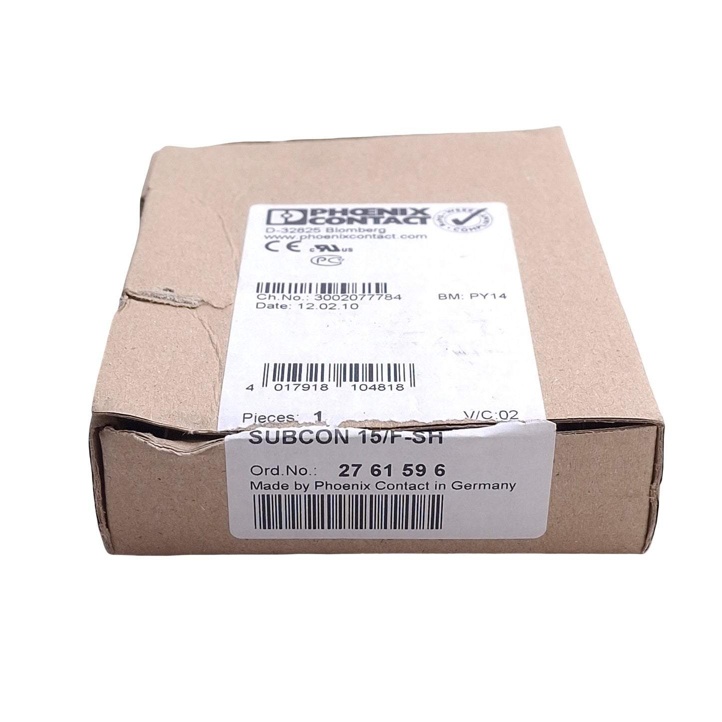 New Phoenix Contact SUBCON 15/F-SH 2761596 Female D-Sub Connector DB15F, 50VDC 100mA