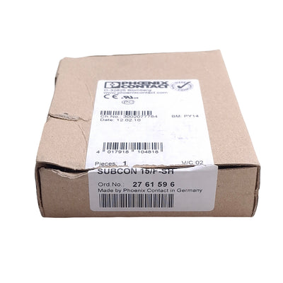 New Phoenix Contact SUBCON 15/F-SH 2761596 Female D-Sub Connector DB15F, 50VDC 100mA