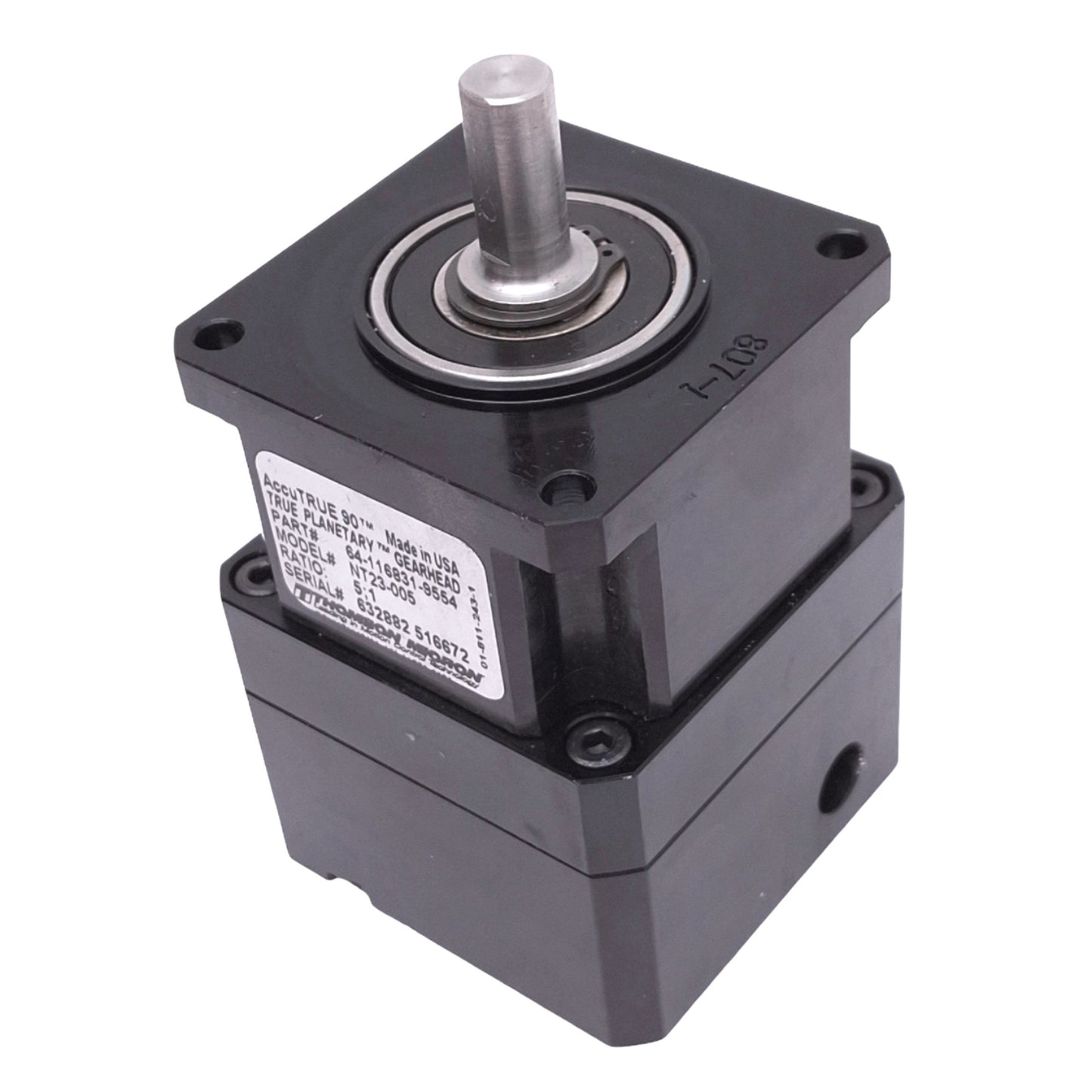 Used Thomson 64-116831-9554 NT23-005 Micron AccuTrue Planetary Gearhead, 5:1 Ratio