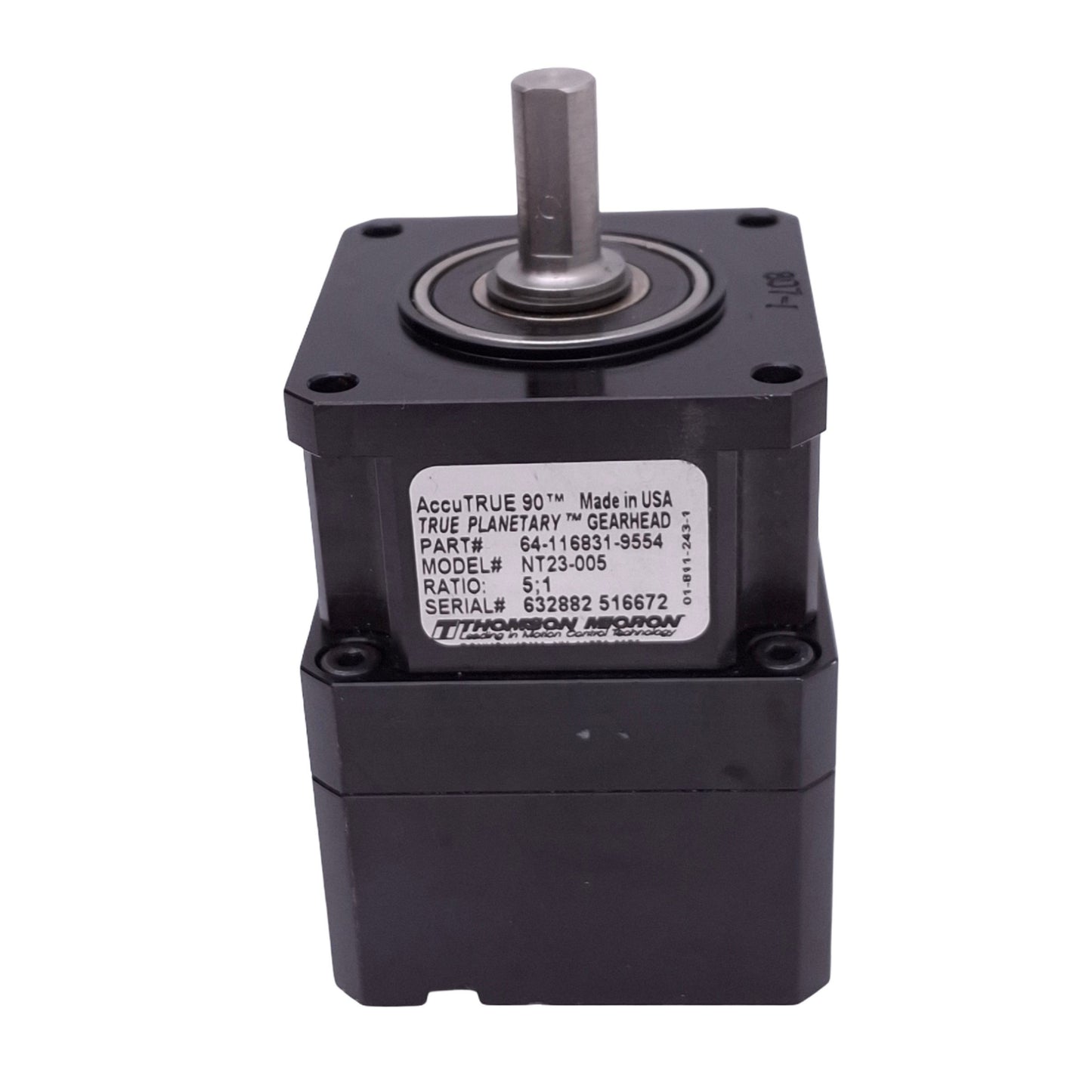 Used Thomson 64-116831-9554 NT23-005 Micron AccuTrue Planetary Gearhead, 5:1 Ratio