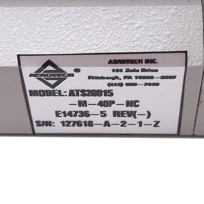 Used Aerotech ATS20015-M-40P-NC Motorized Linear Stage, 150mm Travel 4mm Lead NEMA 23