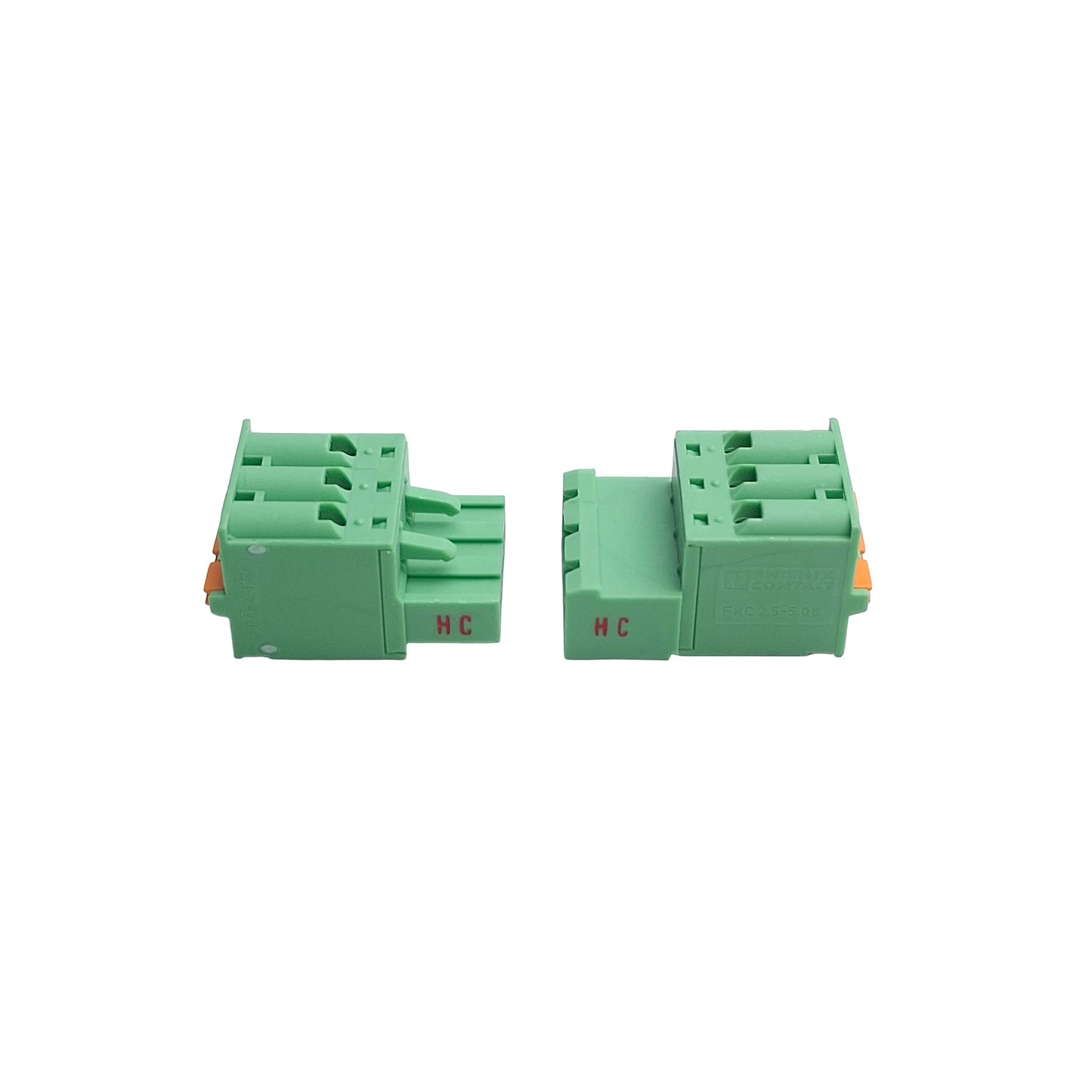 Used Lot of 8 Phoenix FKC-2.5-5.08 PCB Plug Connectors, 3-Position, Male/Female Pairs