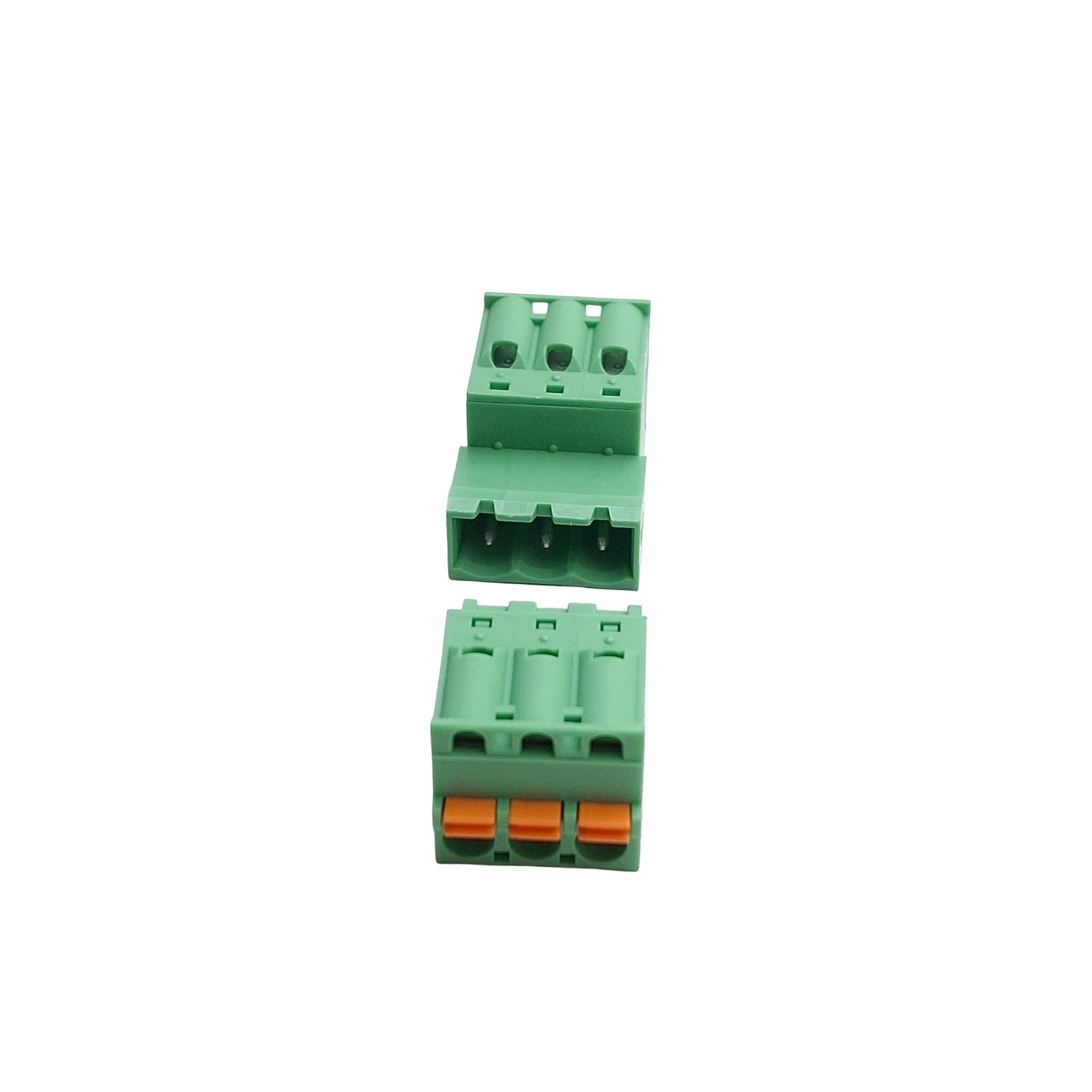 Used Lot of 8 Phoenix FKC-2.5-5.08 PCB Plug Connectors, 3-Position, Male/Female Pairs