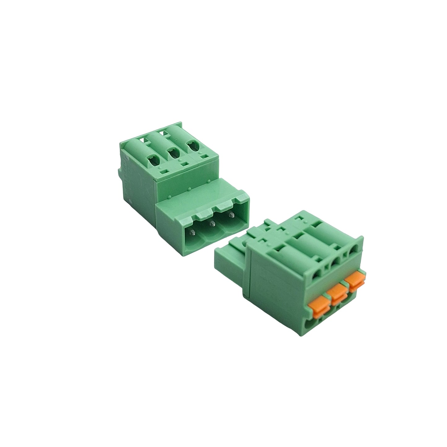 Used Lot of 8 Phoenix FKC-2.5-5.08 PCB Plug Connectors, 3-Position, Male/Female Pairs
