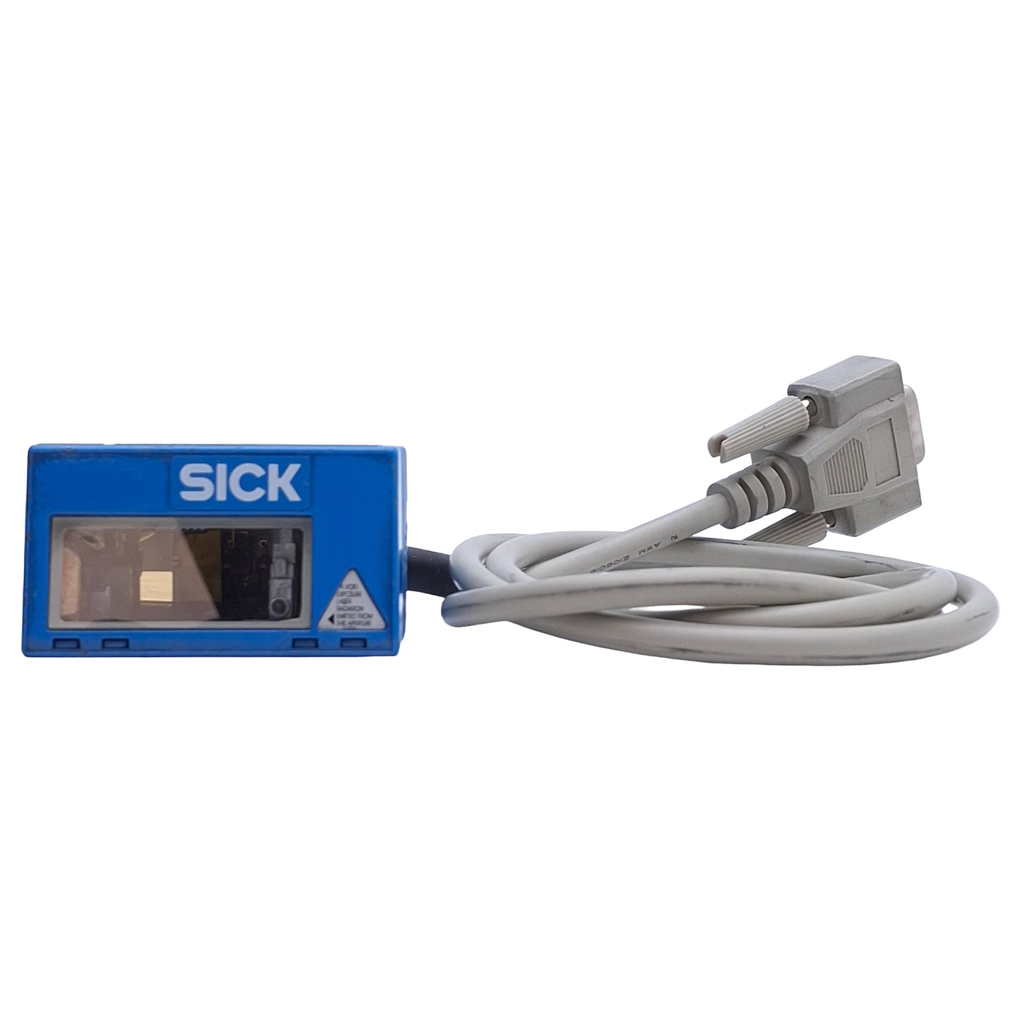 Used SICK CLV410-1010 Barcode Scanner Mid-Range Distance 50-380mm, 24VDC, 15-Pin Male