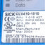 Used SICK CLV410-1010 Barcode Scanner Mid-Range Distance 50-380mm, 24VDC, 15-Pin Male