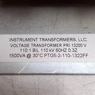 New – Open box Instrument Transformers PTG5-2-110-1322FF Transformer 1.5kVA 13.2kV Pri 120V Sec