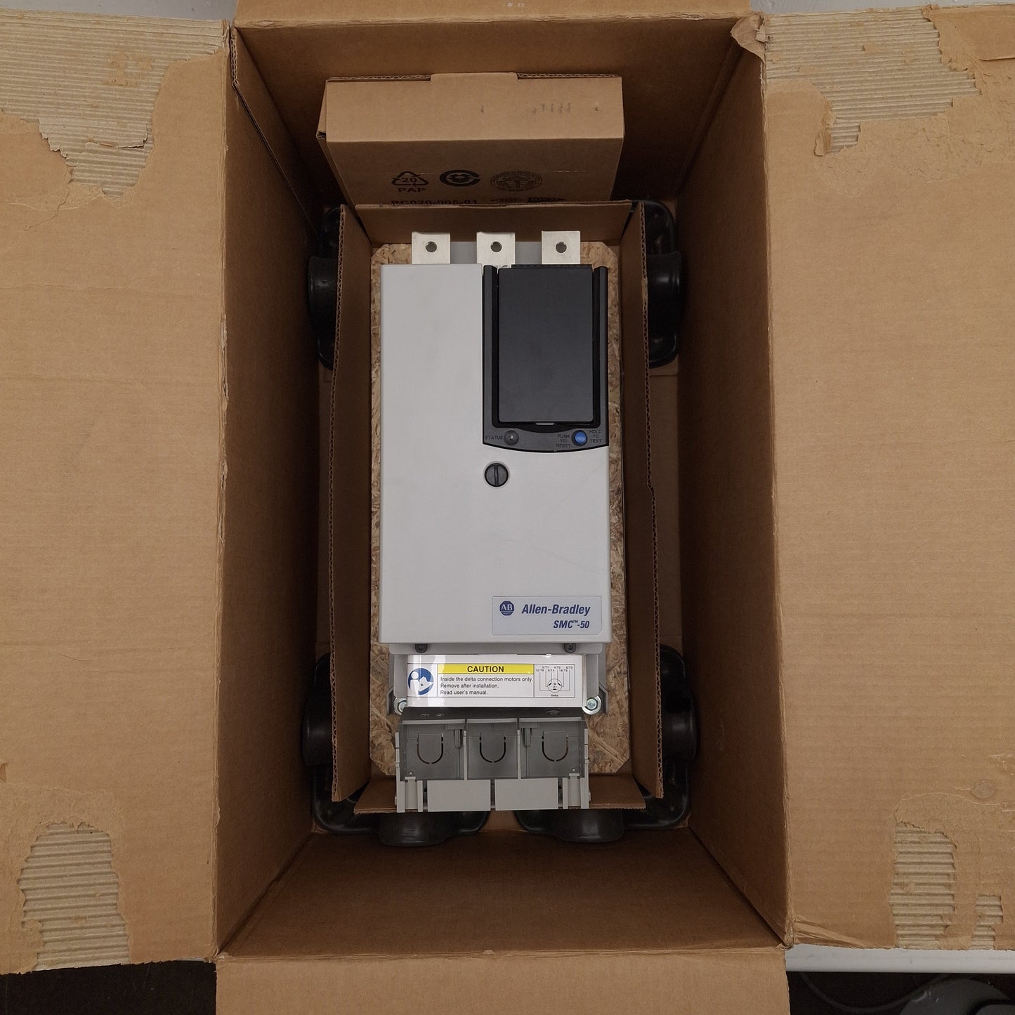 New – Open box Allen Bradley 150-S108NBD SMC-50 Smart Motor Controller w/ Bypass, 108A 480VAC