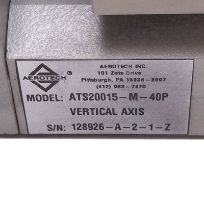 Used Aerotech ATS20015-M-40P Motorized Linear Stage, 150mm Travel 4mm Lead NEMA 23