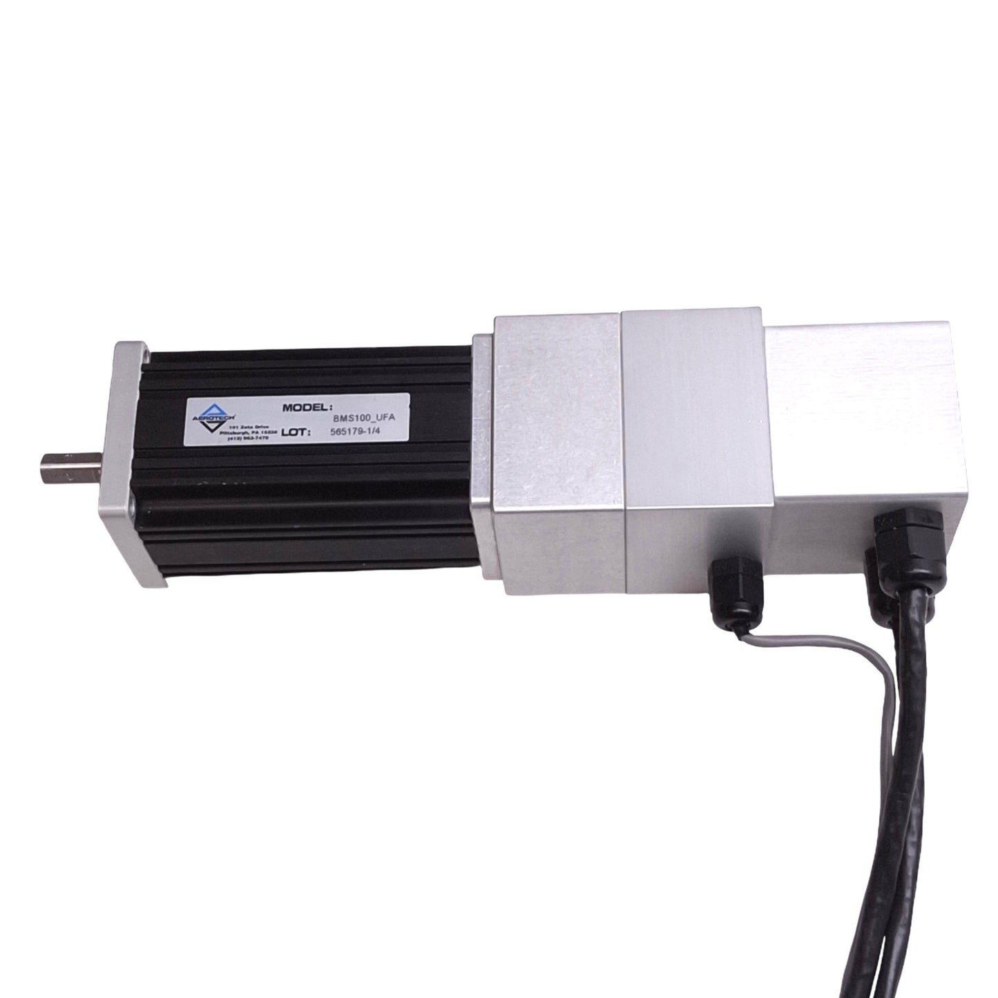 Used Aerotech BMS100-A-D25-E1000H-BK1 Brushless Servo Motor w/ Brake, 3000RPM, NEMA23