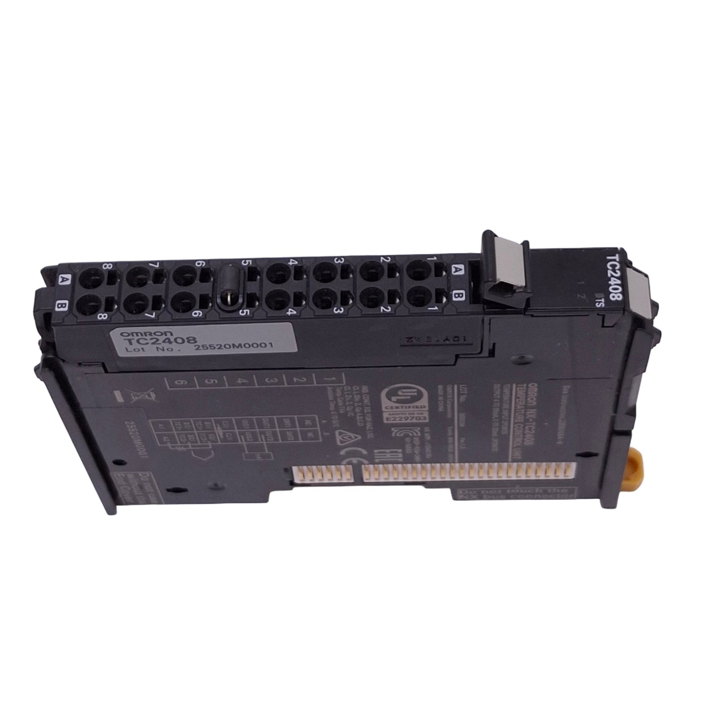 Used Omron NX-TC2408 Temperature Control Module, 2-Channel AI AO, 24VDC, DIN Rail