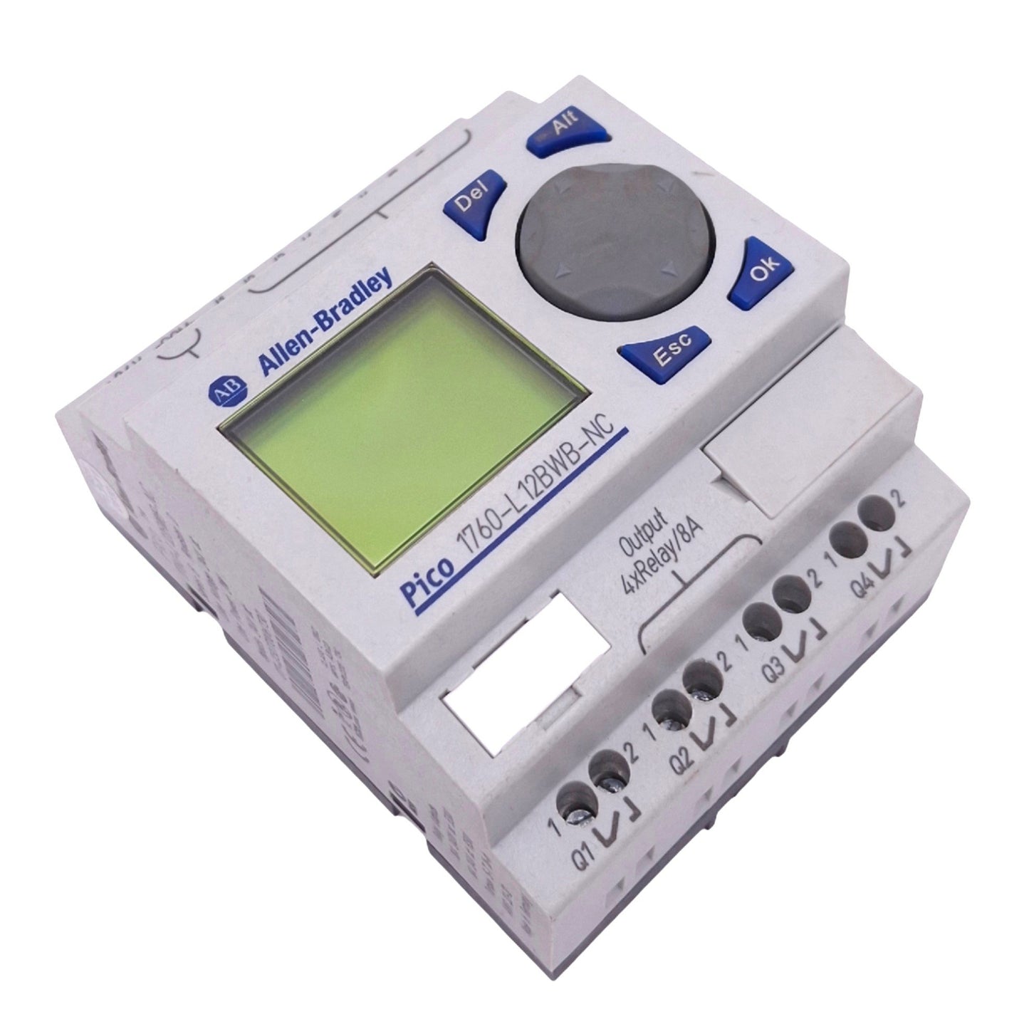 Used Allen Bradley 1760-L12BWB-NC Pico Controller Module, 12-Point 8DI 4RO, 24VDC