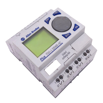Used Allen Bradley 1760-L12BWB-NC Pico Controller Module, 12-Point 8DI 4RO, 24VDC