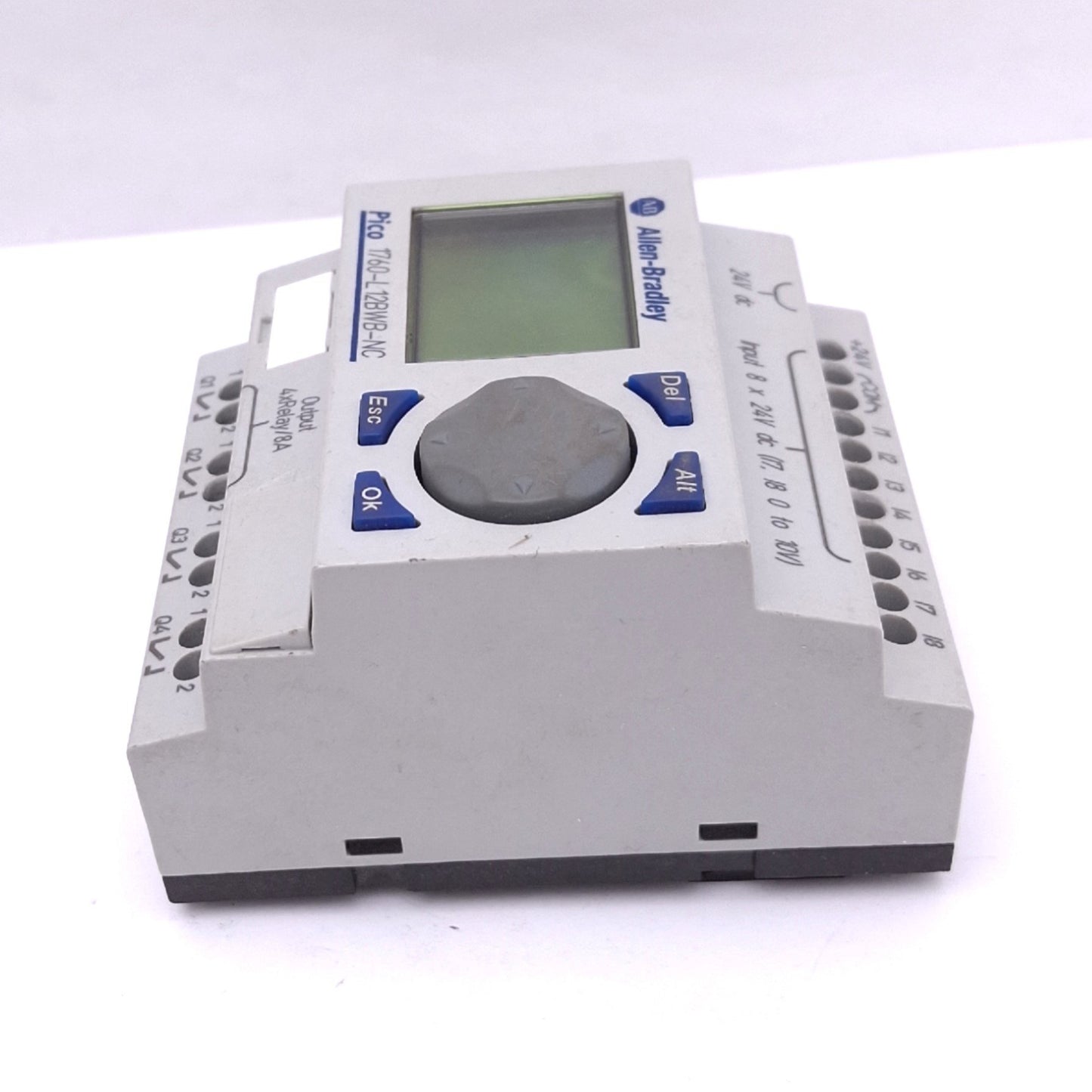 Used Allen Bradley 1760-L12BWB-NC Pico Controller Module, 12-Point 8DI 4RO, 24VDC