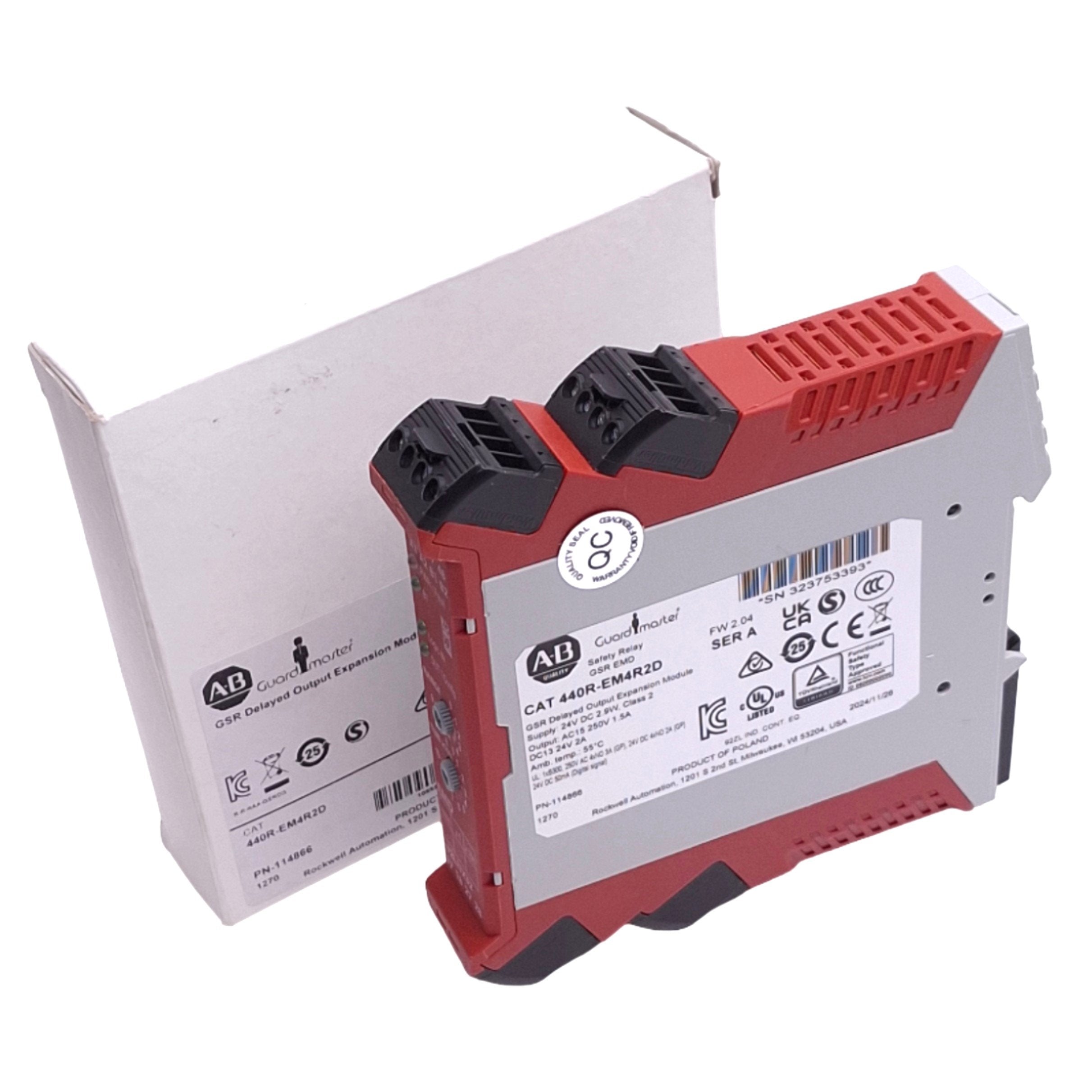 Allen Bradley 440R-EM4R2D GSR Delayed Output Expansion Module, 4NO, 24 ...