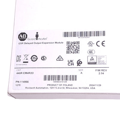 New Allen Bradley 440R-EM4R2D GSR Delayed Output Expansion Module, 4NO, 24VDC