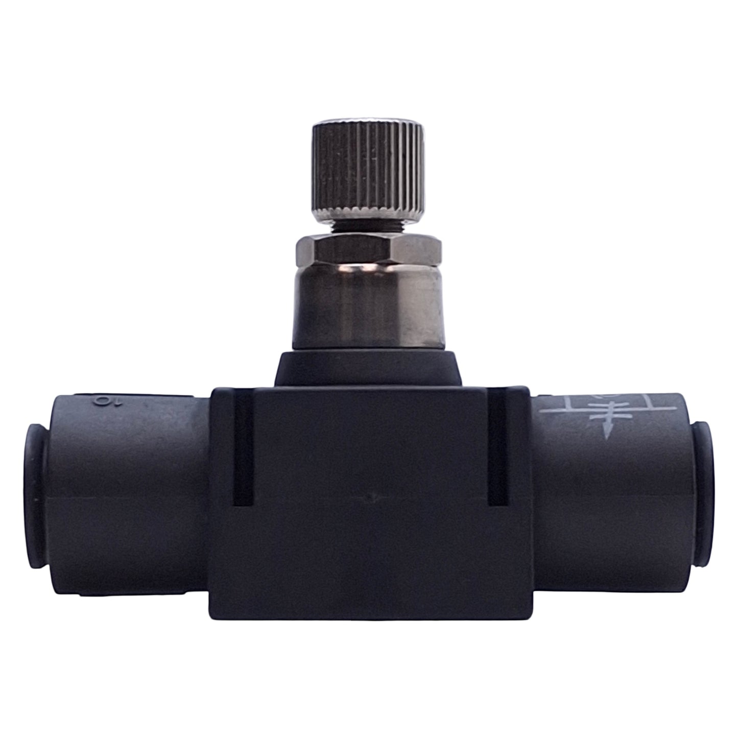 New – Open box Legris 7770-60-00 Flow Control Valve 3/8" In/Outlet, 1-10bar, 2.87in Length