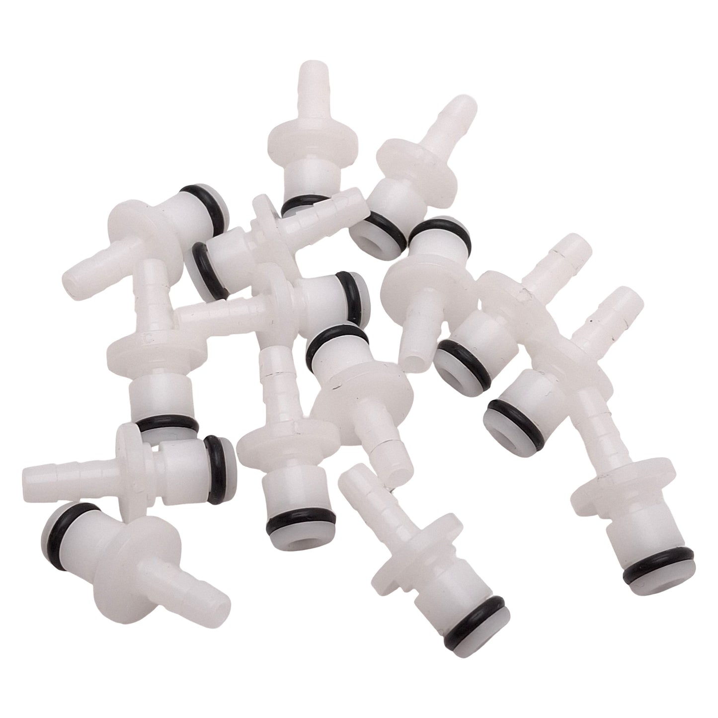 Used Lot of 15 CPC Colder PMC2203 In-Line Coupling Insert, 3/16in Hose Barb, Acetal