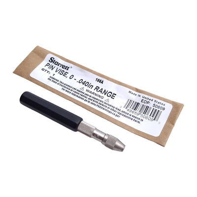 New – Open box Starrett No.166A Pin Vise With Insulated Octagon Handle 0 to 1mm Capacity 0.04in