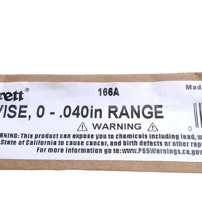 New – Open box Starrett No.166A Pin Vise With Insulated Octagon Handle 0 to 1mm Capacity 0.04in